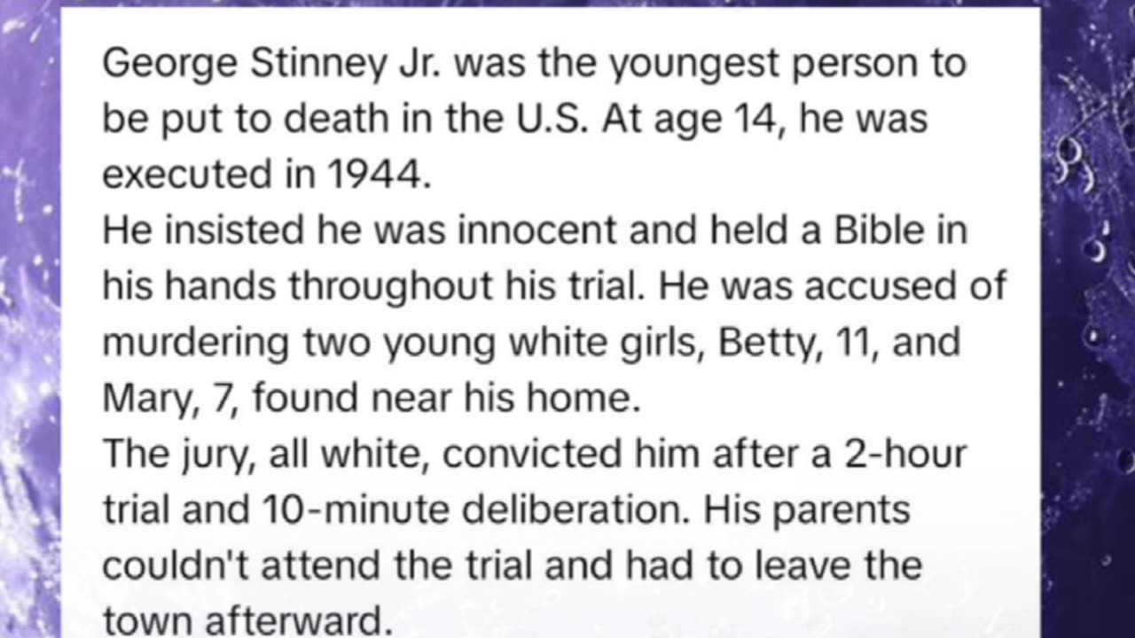 An Unforgettable Injustice: The Story of George Stinney Jr.