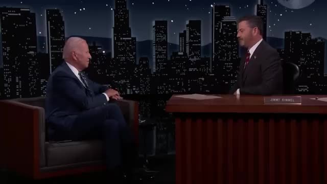 President Joe Biden Visits Jimmy Kimmel Live