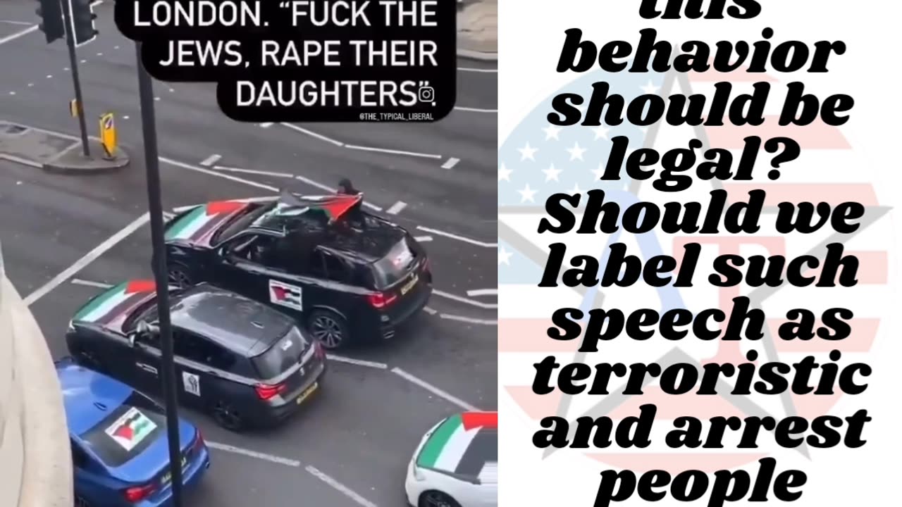 Video of Palestinians In London Calling to Rape Jews