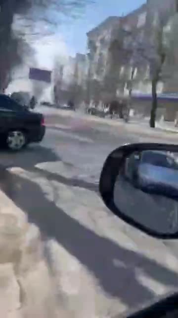 ️More footage from the center of Donetsk, where Ukrainian Tochka-U was shot down