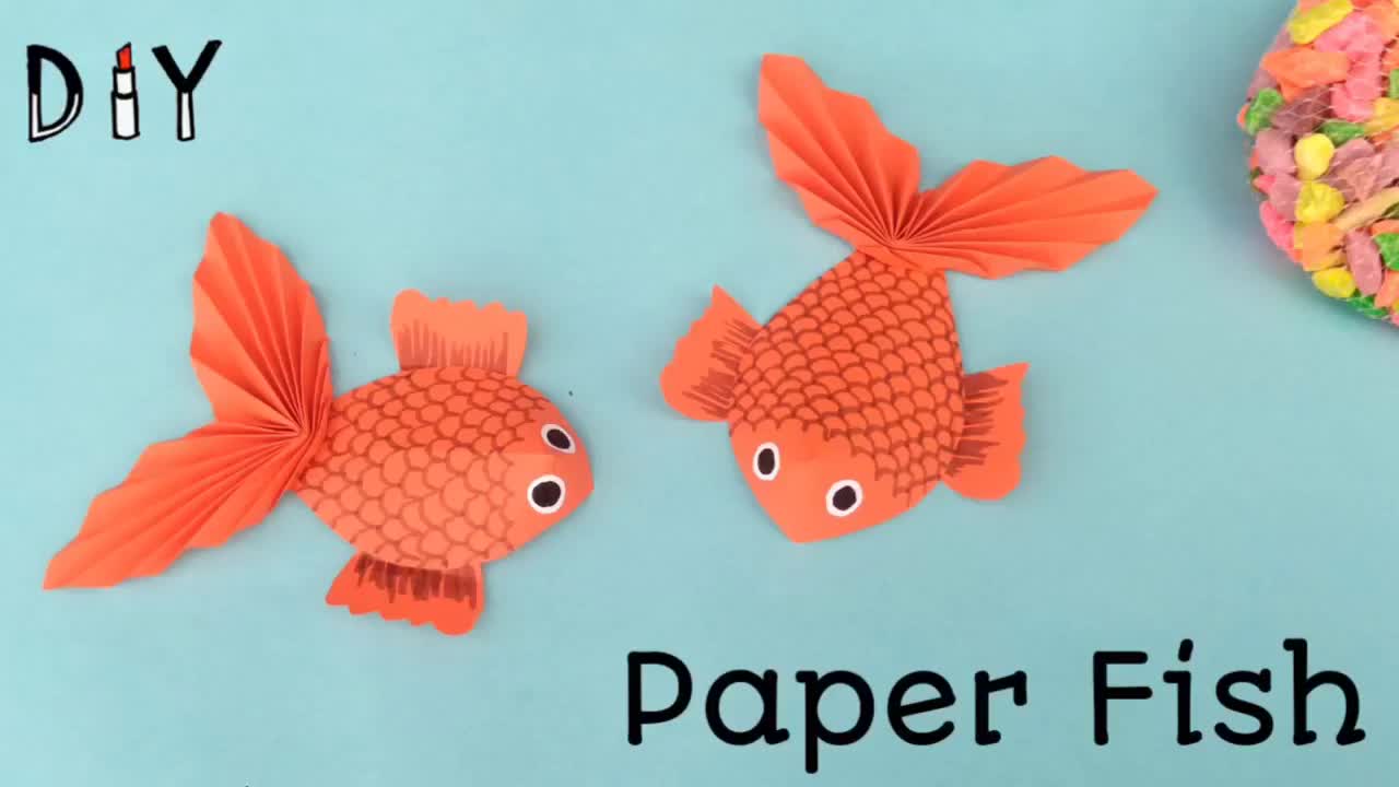 3D Paper Fish / Paper Craft for Kids