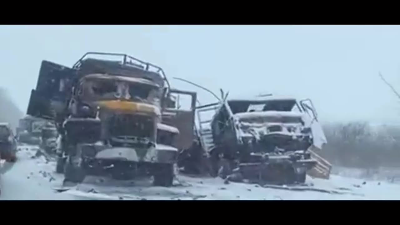 Russian Convoy in Ukraine destroyed