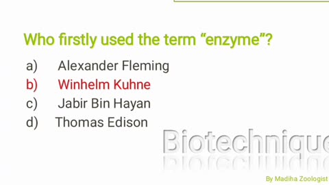 Enzymes Solved mcqs of biology class 9 chapter y