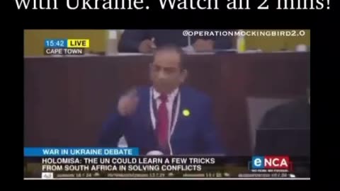 Indian Parlimentarian goes off script on UKRAINE