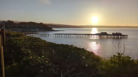 Sunrise over Capitola Warf.