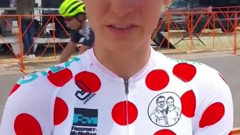 Biological Man, Austin Killips, wins Women’s Cycling Race and Top Prize of $35,000.