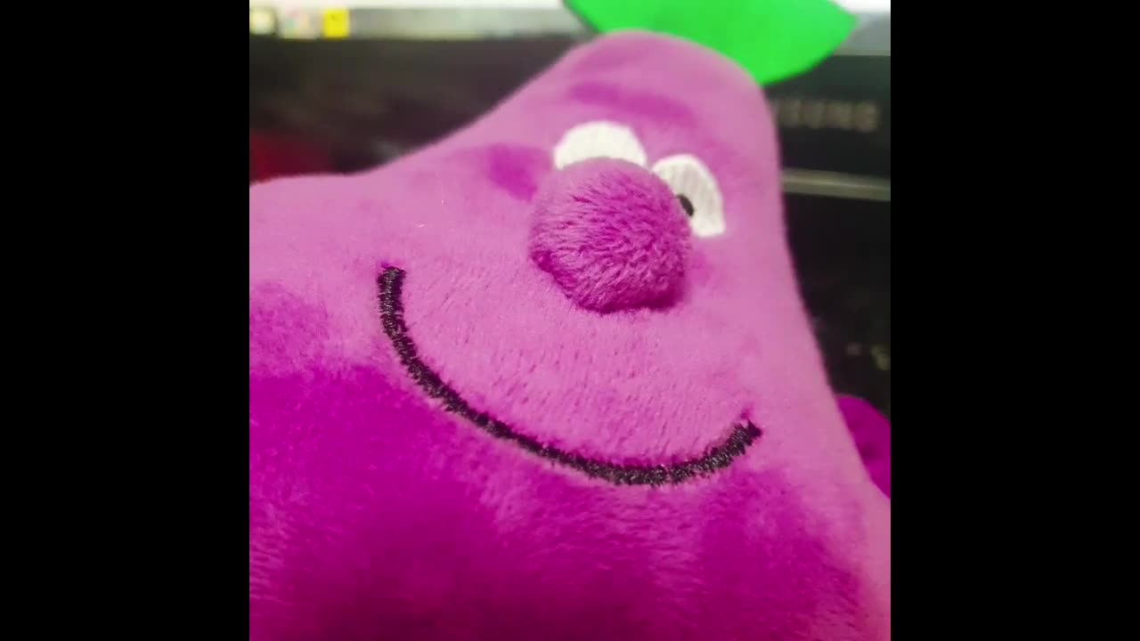 Surprised eggplant doll