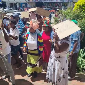Ladysmith community protest outside town hall_27022023