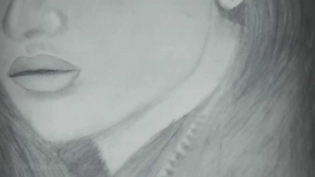 Beautiful girl drawing