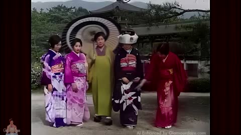 Kyoto 1930 _ Japanese Fashion Show - AI Colorized Film 4K 60fps