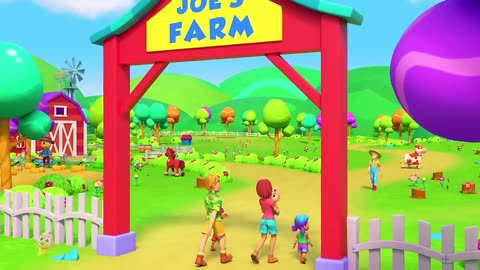 Old Farmer Joe Had A Farm _ Joe's Farm Song For Kids _ Nursery Rhymes and Baby Songs with Zoobees