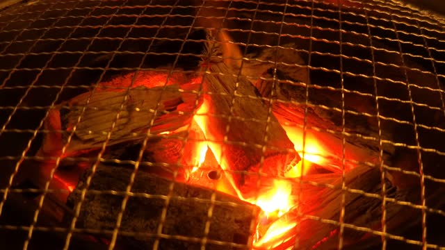 beautiful charcoal fire