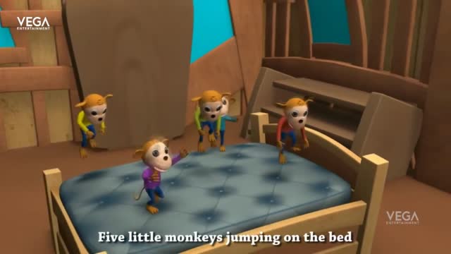 Five Little Monkeys | Kids Song, Educational Songs