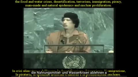 Gaddafi exposes criminal NWO in UN Speech