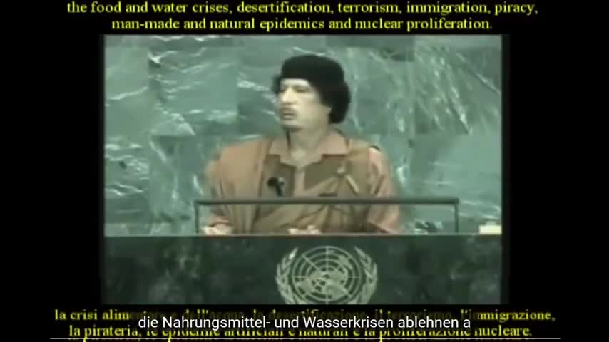 Gaddafi exposes criminal NWO in UN Speech