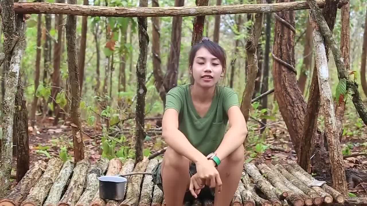 Primitive Technology Roasted fish and Cook_Khmer Survival Skills