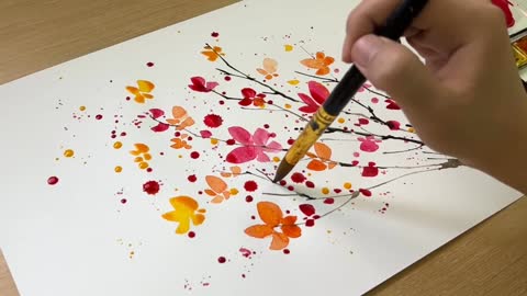 Splatter Painting Technique Easy Painting Ideas