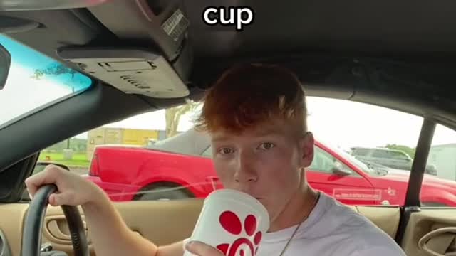 When you have to blow into your car to start it so you disguise it as a Chick-fil-A cup