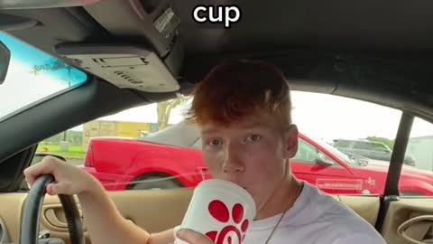 When you have to blow into your car to start it so you disguise it as a Chick-fil-A cup