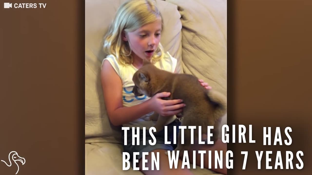 Little Girl Gets A Puppy For Her Birthday And Just Can't EVEN