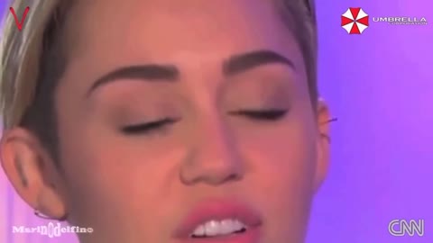 Miley Cyrus showing repto eyes on Barbara Walters interview