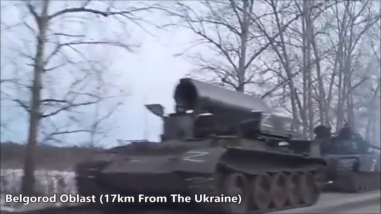 Russian Tanks With Metal Cages Against Drones Towards Ukraine || Belgorod 17 km From The Ukraine