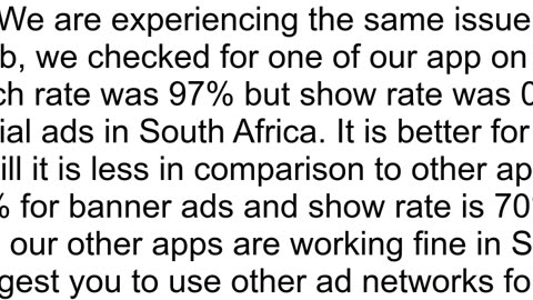 High fill rate low impressions a bug in adMob