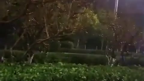 Footage of PLA vehicles moving through the city of Xuzhou