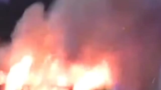 Police car on fire. Antifa vermin smash police cars and store windows in Atlanta Georgia tonight.