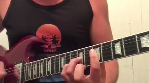 Playing guitar