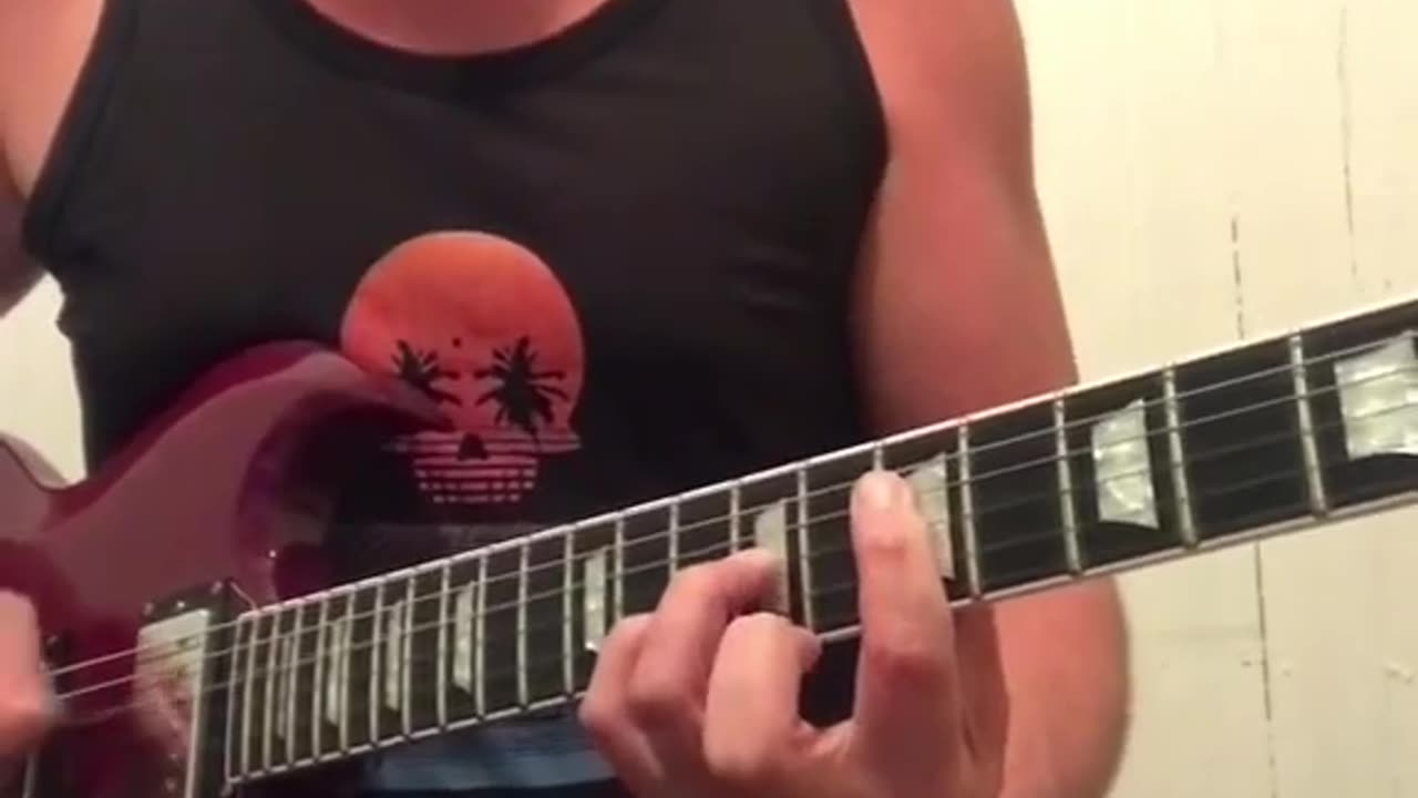 Playing guitar