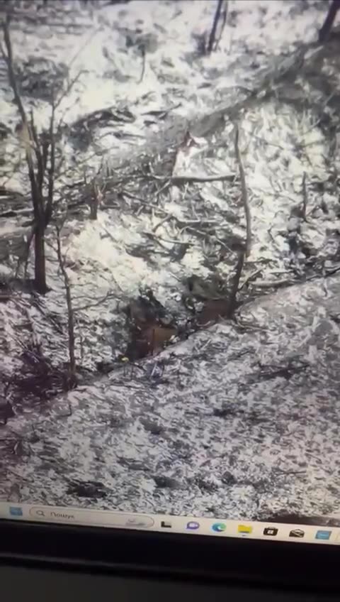 Ukrianian drone loses fight against a Russian shovel