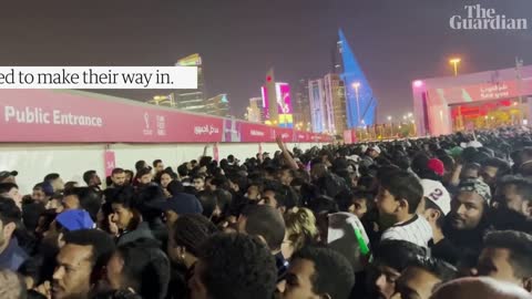 Chaotic scenes unfold in Doha as World Cup fan zone becomes overcrowded