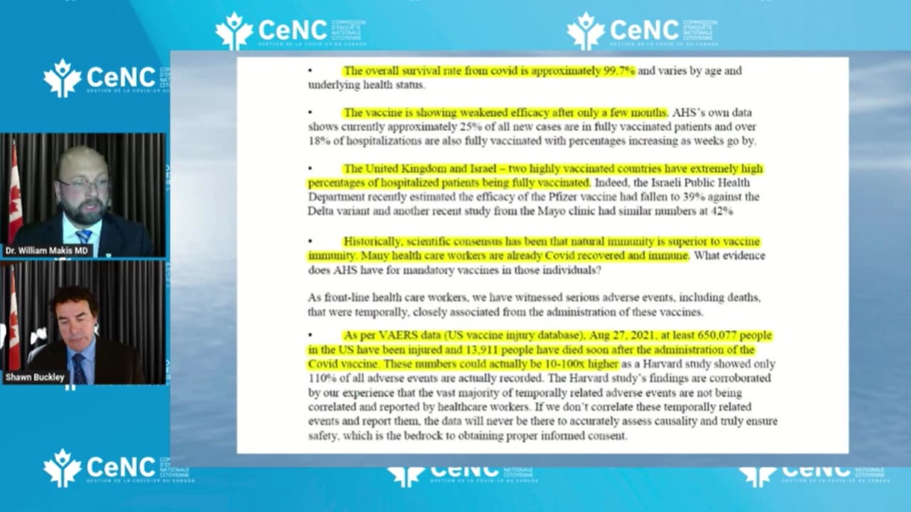 Immunologist and Cancer Specialist Testimony on Covid-19 Response