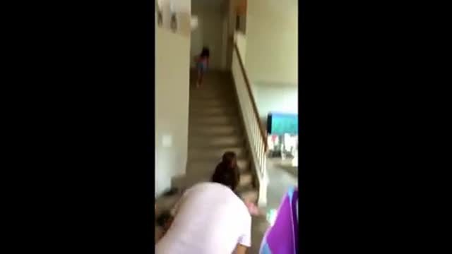 latina mama aiming flip flop