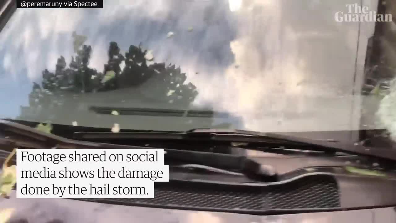 North-eastern Spain hit by barrage of large hailstones