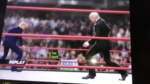 Trump gives Joe a little sweet chin music for the win!!! N.C.S.W.I.C/ NOTHING