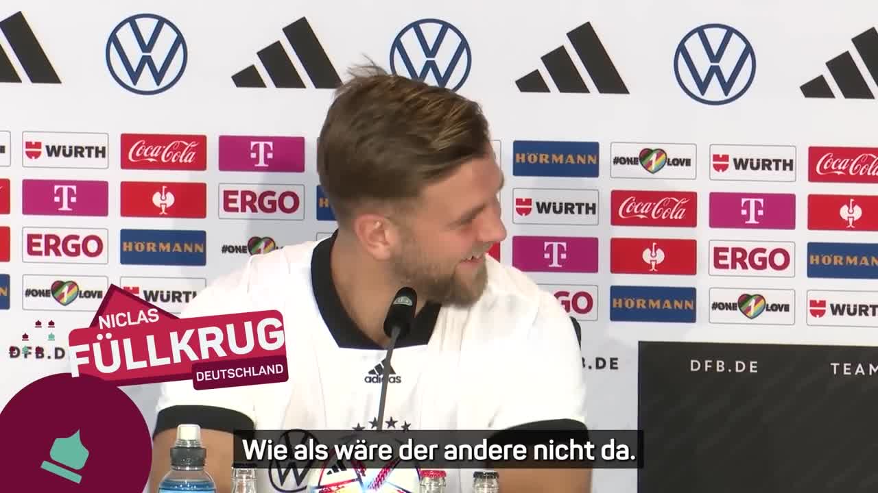 Bizeps-Flex und Sprüche-Feuerwerk_ Thomas Müller und Niclas Füllkrug liefern PK-Show ab