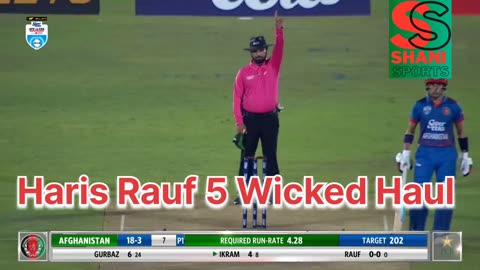 Haris Rauf 5 Wicked Haul Pakistan vs Afghanistan 1st odi 2023