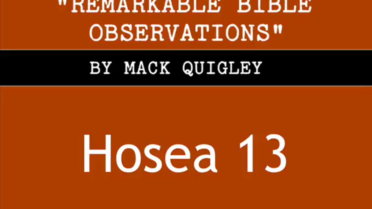 Book of Hosea (ch 13)