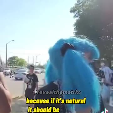 Pronouns GRILLED! Studies show blue hair dye damages your sense of reality