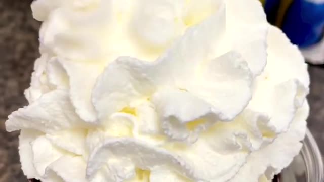 She had homemade ice cream for dessert.