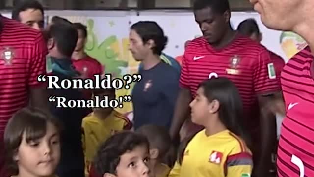 When you realise that Cristiano Ronaldo is right next to you...