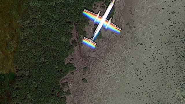 Earplane crash on google map