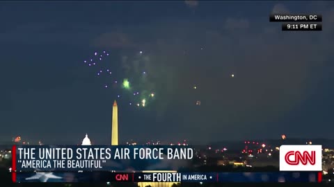 America the Beautiful' and July 4 fireworks over Washington