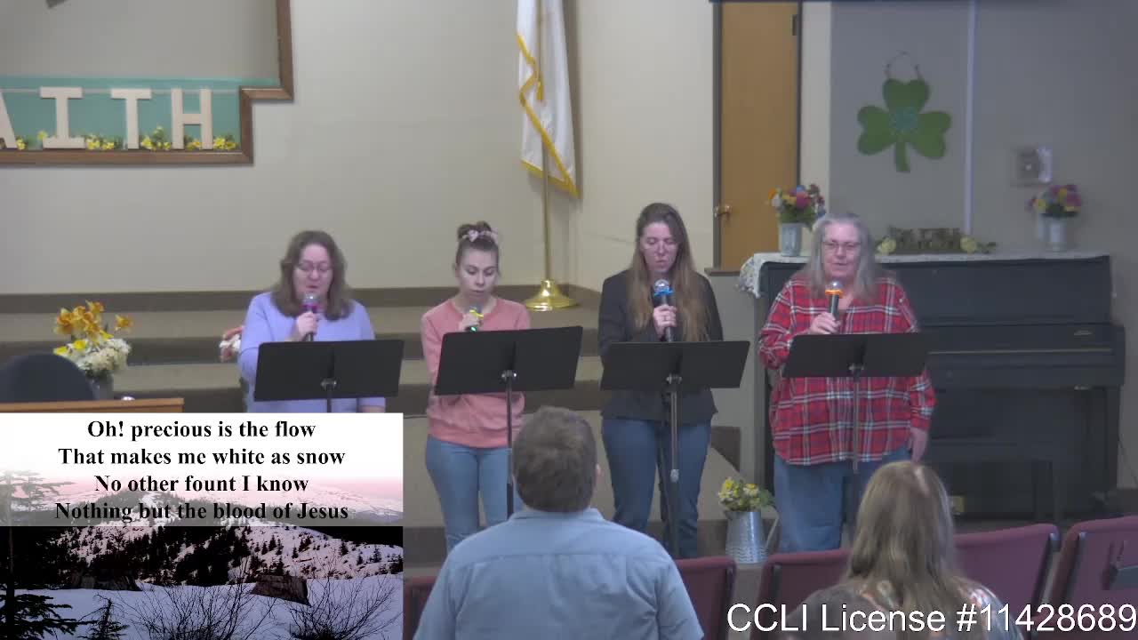 Moose Creek Baptist Church sings “Nothing but the Blood“ During Service 2-27-2022