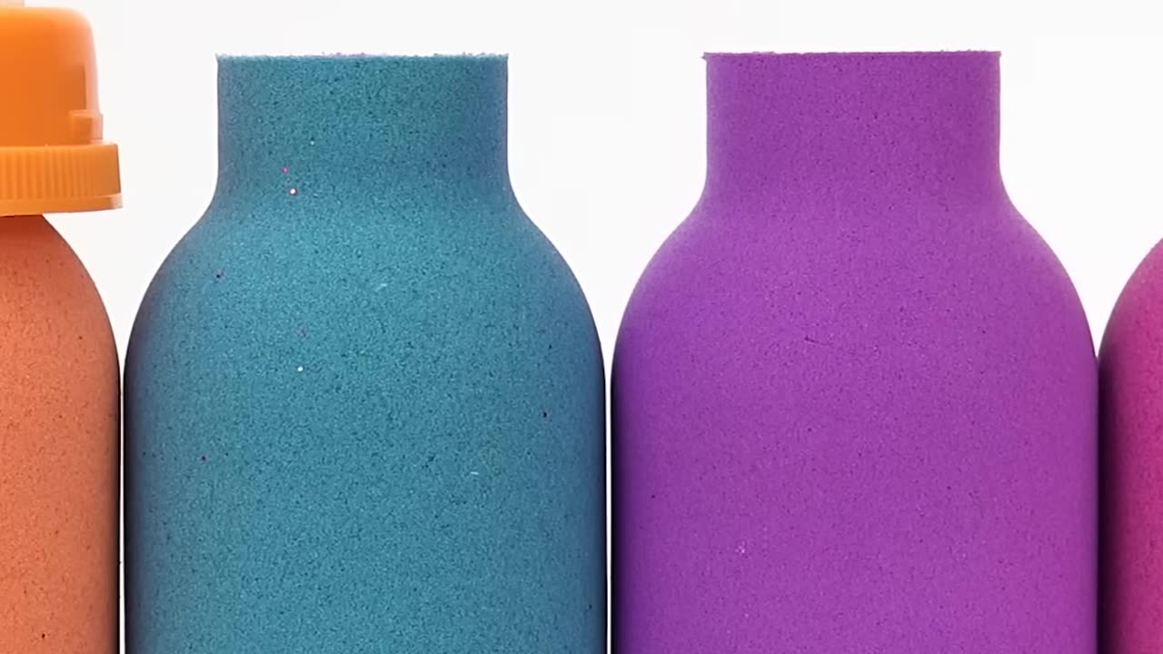 Satisfying Video l Making Rainbow Milk Bottle With Kinetic