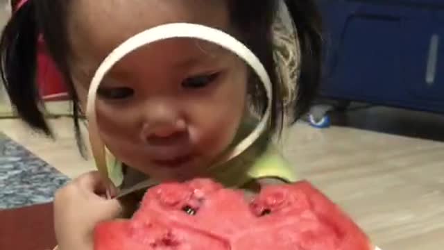 Cute Kid | Eat Watermelon Part 2