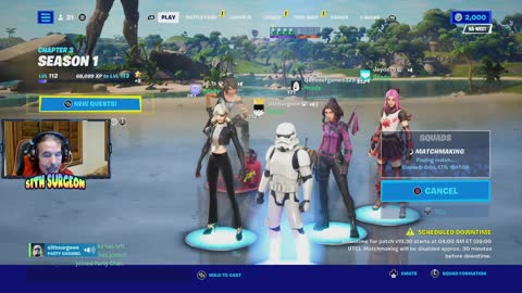 Sithsurgeon - Fortnite Live Stream. Fortnite with Viewers.