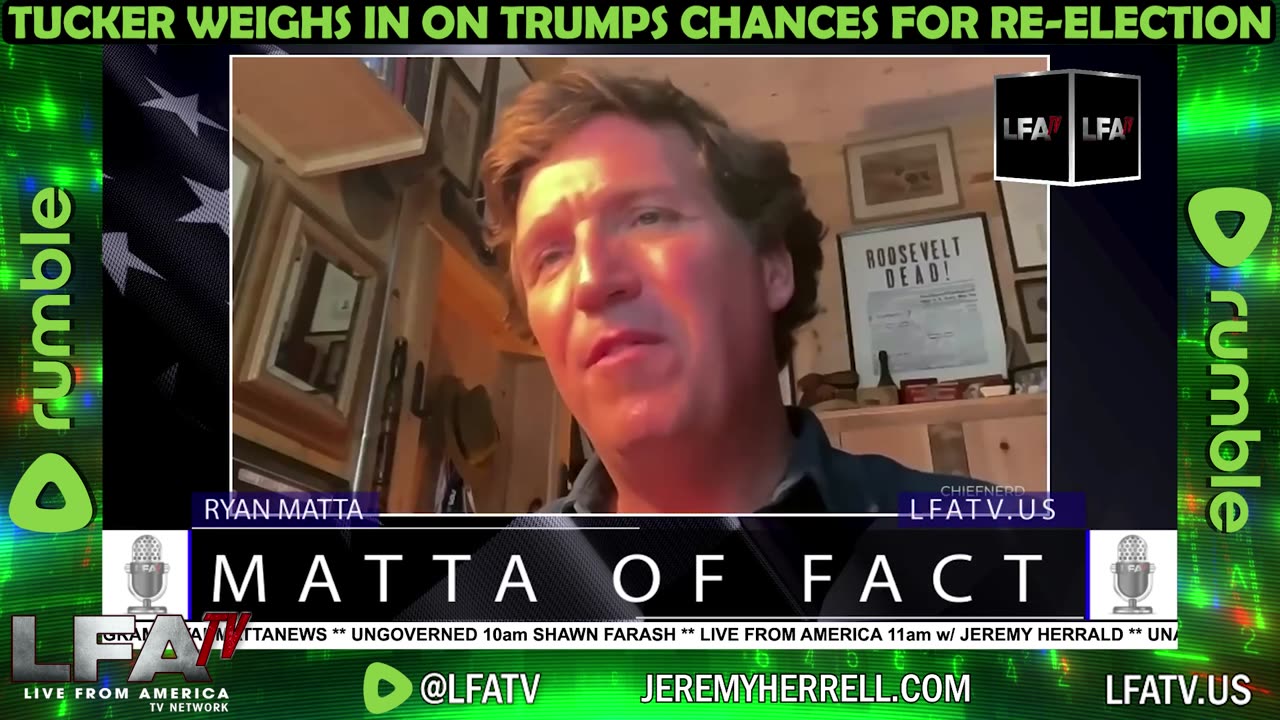 TUCKER WEIGHS IN ON TRUMP'S CHANCES FOR RE-ELECTION!!